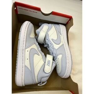 Grey Nike Girls Little Kid Court Borough 2 Mid Sneaker